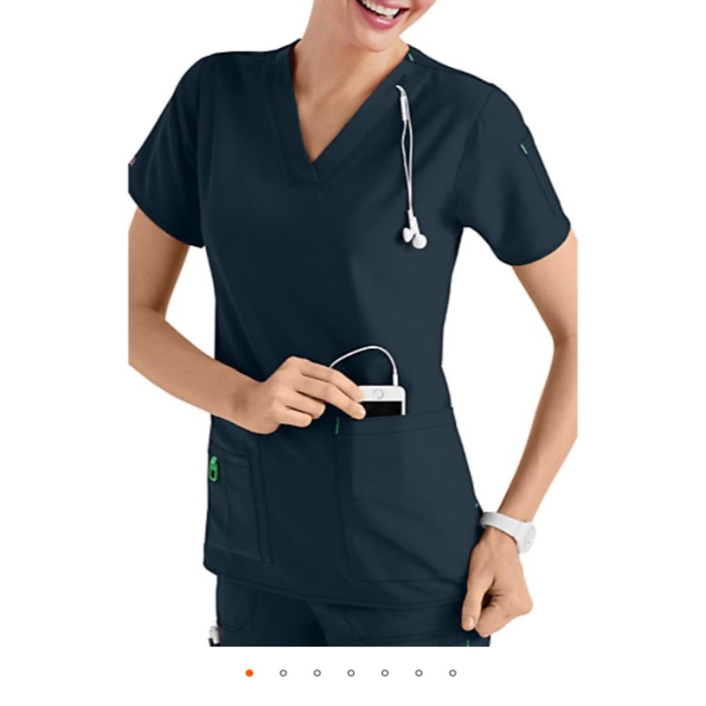 Carhartt navy v neck scrub top